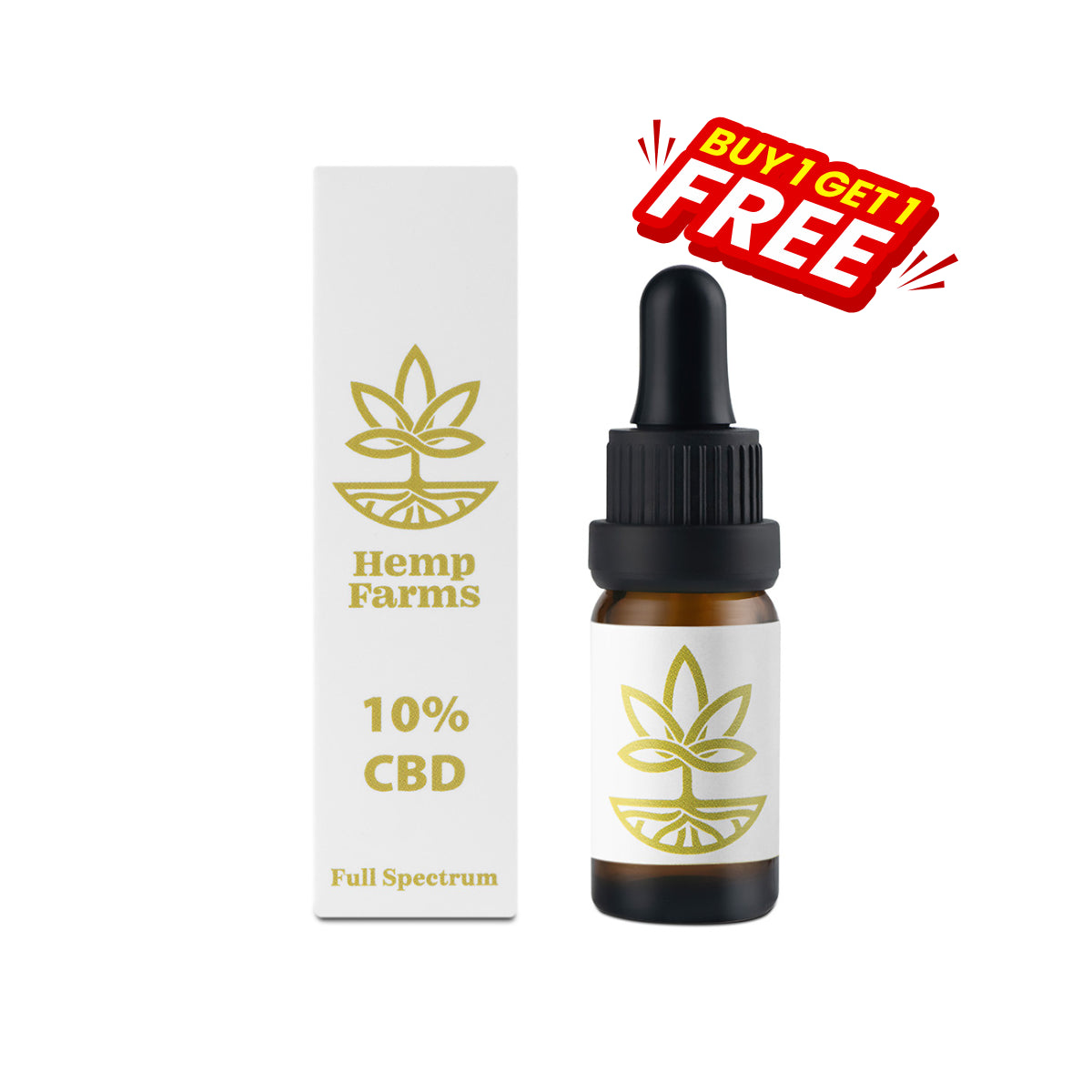 CBD Масло Hemp Farms CBD Oil 10% 10мл. Full Spectrum