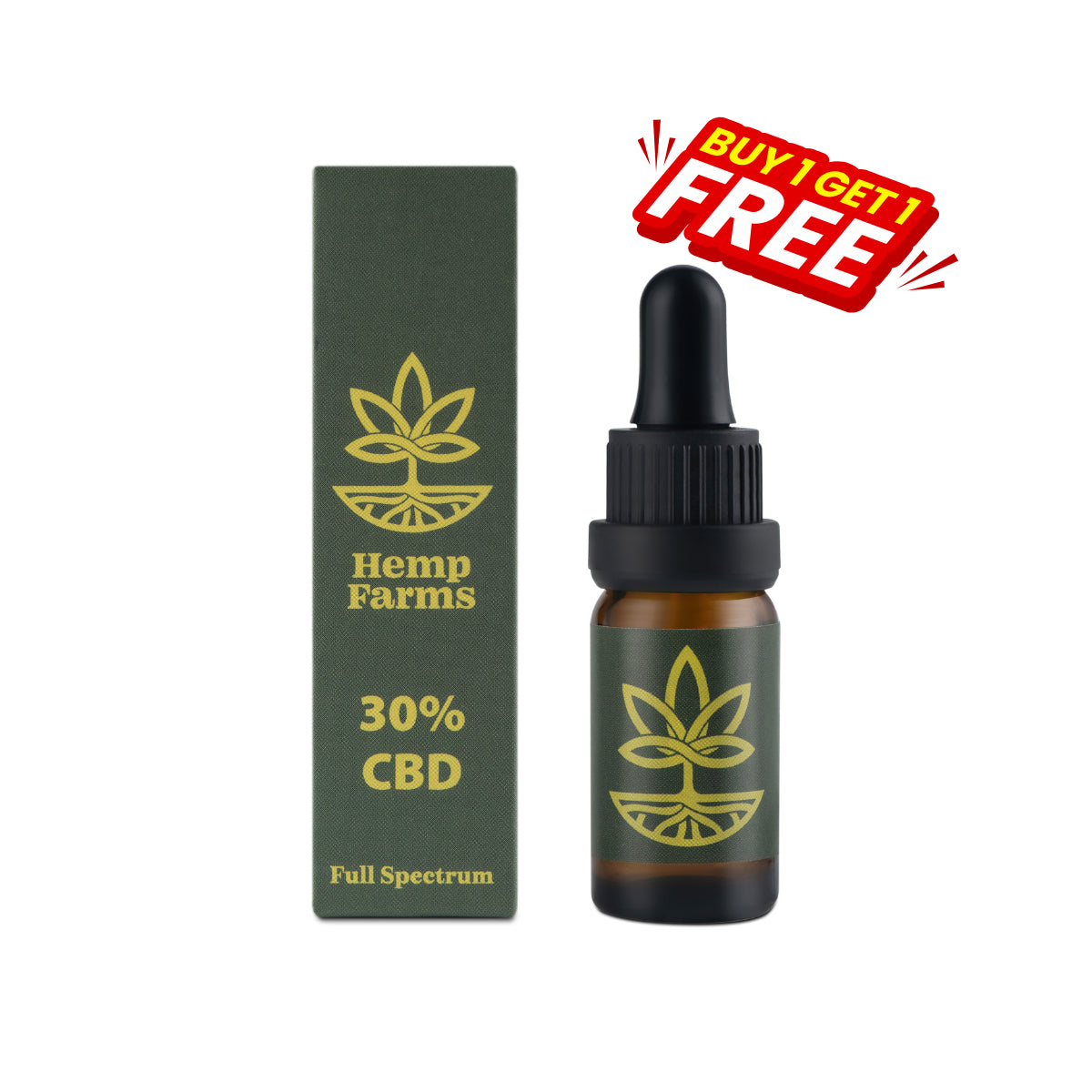 CBD Масло Hemp Farms CBD Oil 30% 10мл. Full Spectrum