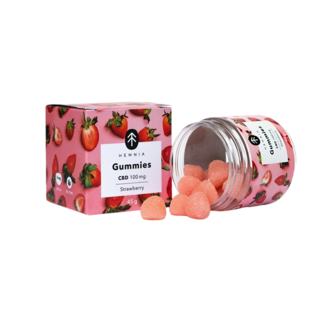 Hemnia CBD 100mg 20бр жилирани бонбони с вкус на Ягода