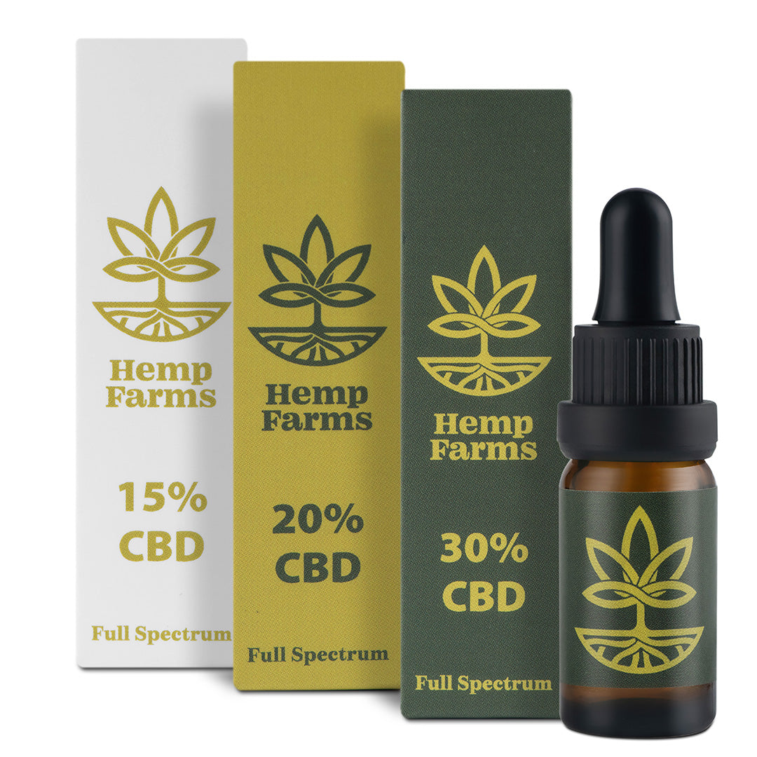 CBD Масло Hemp Farms CBD Oil Промоция 15%+20%+30% 30мл. Full Spectrum