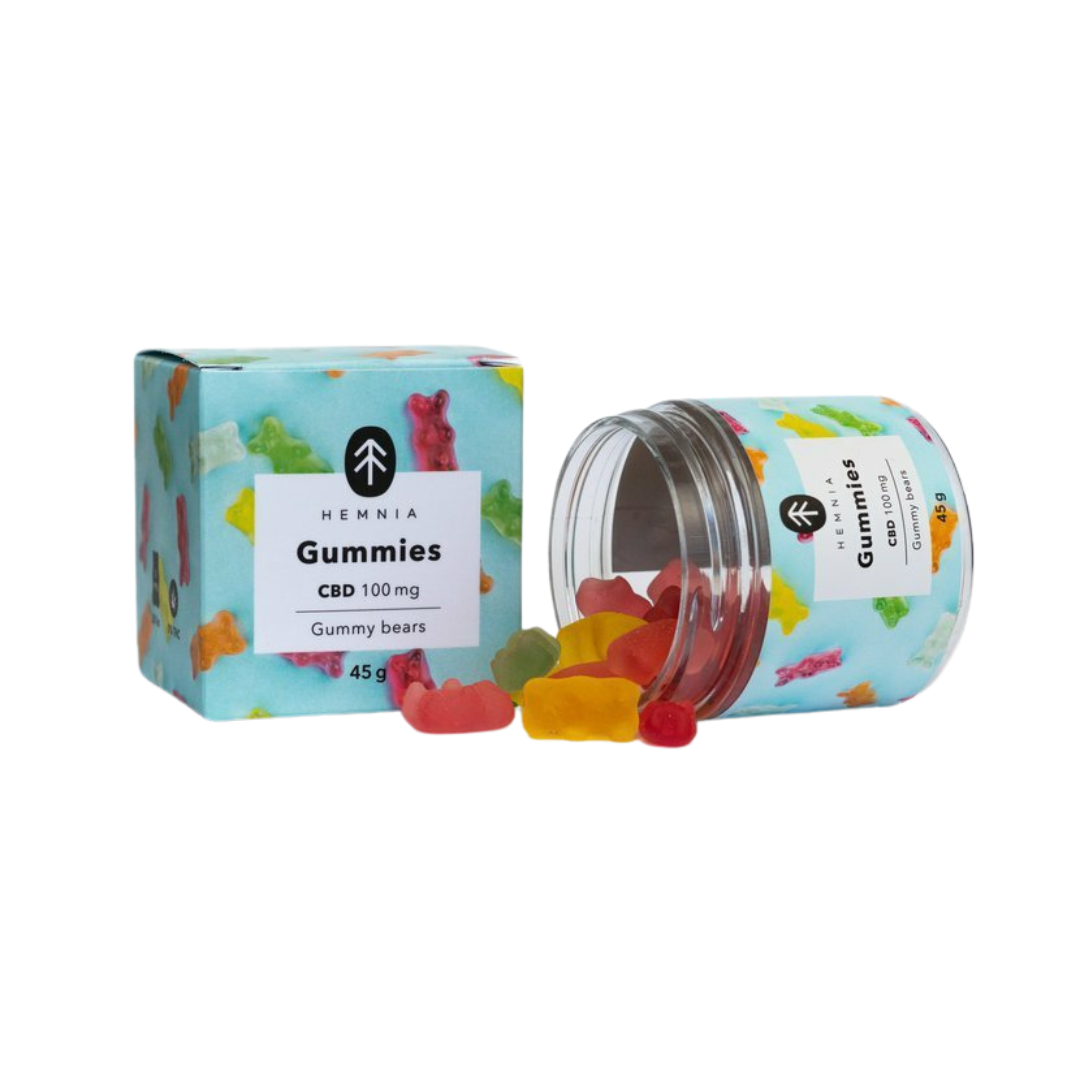 Hemnia CBD 100mg 20бр желирани бонбони с вкус на Череша, Киви, Ананас, Ягода