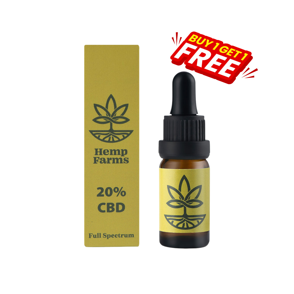 CBD Масло Hemp Farms CBD Oil 20% 10мл. Full Spectrum