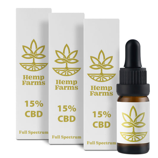 CBD Масло Hemp Farms CBD Oil Промоция 15%+15%+15% 30мл. Full Spectrum