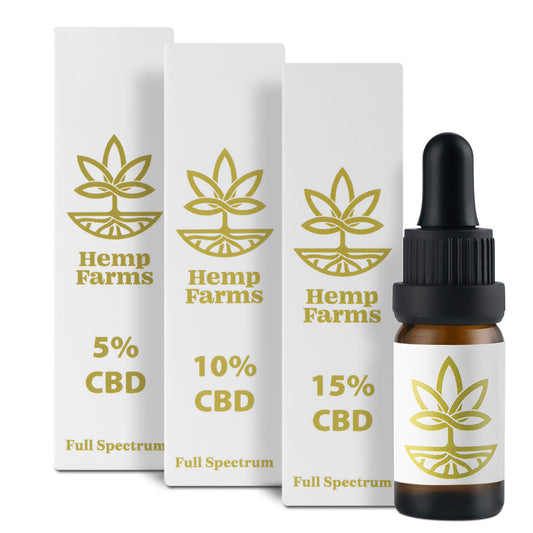 CBD Масло Hemp Farms CBD Oil Промоция 5%+10%+15% 30мл. Full Spectrum