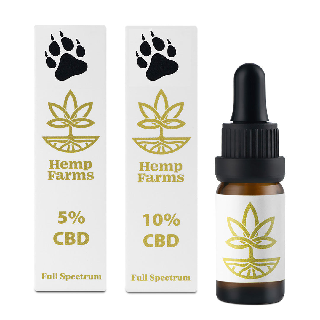 CBD Масло Hemp Farms CBD Oil Промоция 5%+10% Full Spectrum За Животни