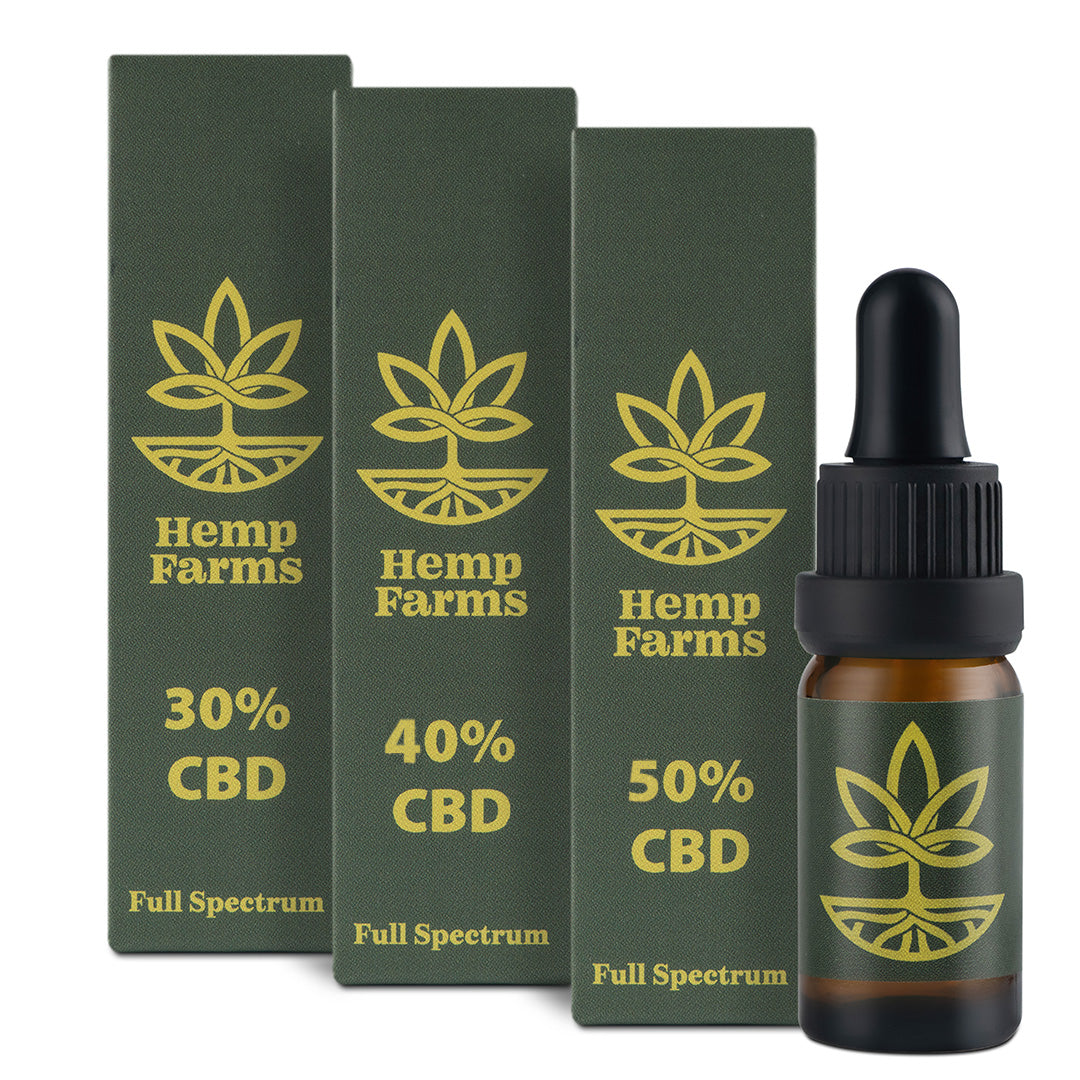 CBD Масло Hemp Farms CBD Oil Промоция 30%+40%+50% 30мл. Full Spectrum