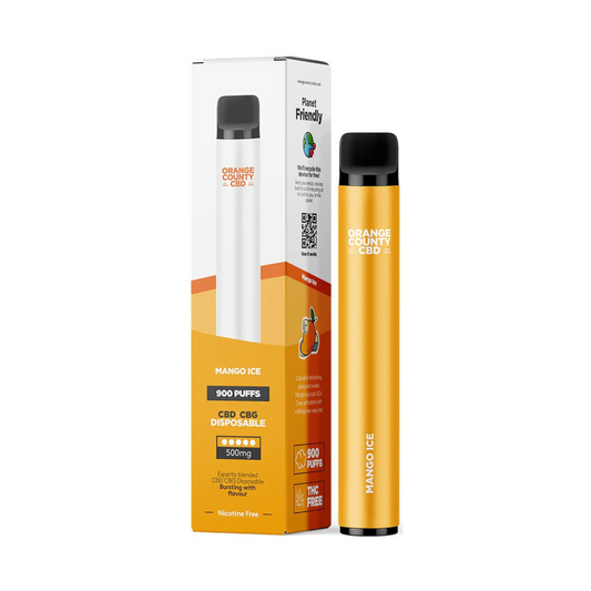 Orange County CBD Vape Pen Mango Ice, 250mg CBD + 250mg CBG, 3 ml